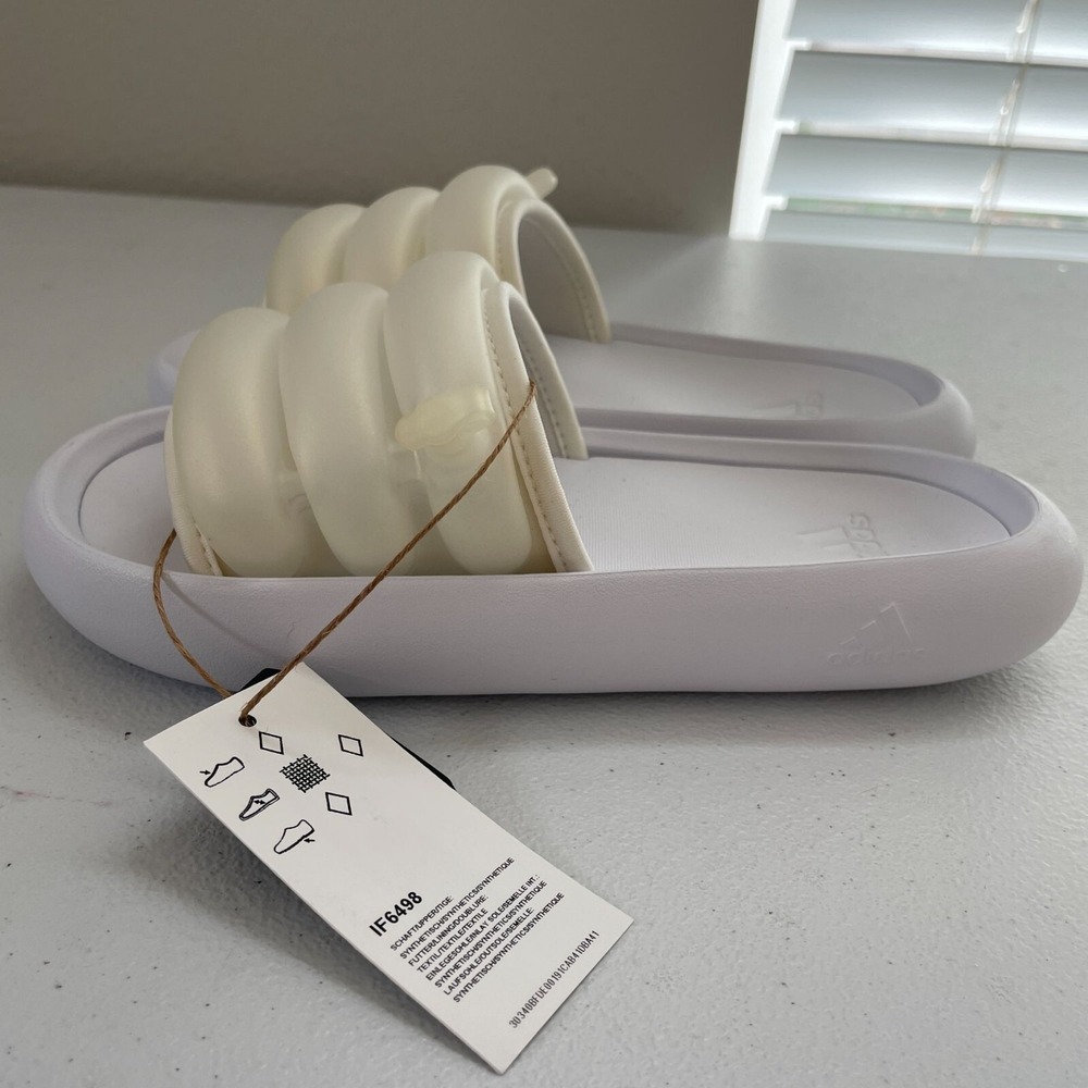 NEW Adidas Womens Size‎ US 5 Adilette Zplash Slides White Foam Sandals